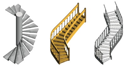 StairDesigner: Berechnung, Planung, Fabrikation von verzogenen, Wendel-, Wangen- und Holmtreppen und Krümmlingen aus Holz, Metall, Stein, Marmor oder Beton.